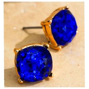 Glittery Royal Blue Color Earrings
